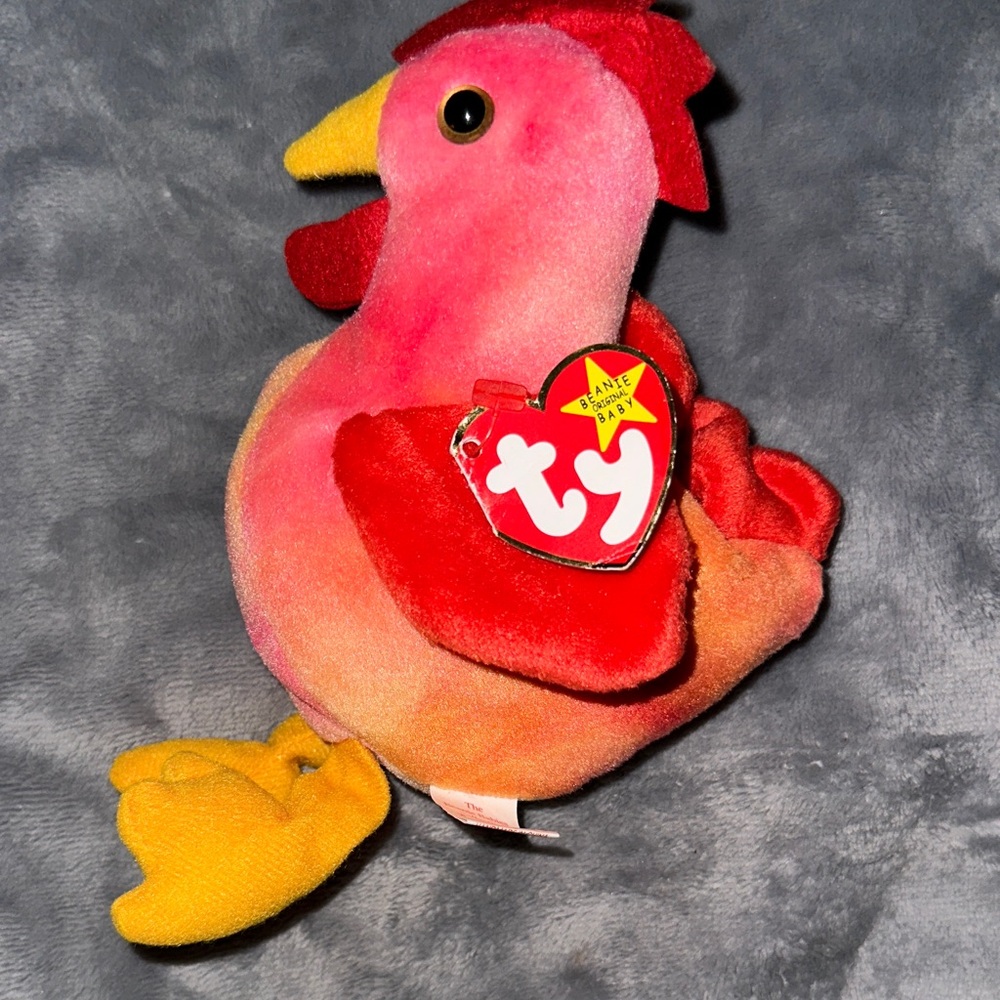 Ty Red and Yellow Bird Plush Toy